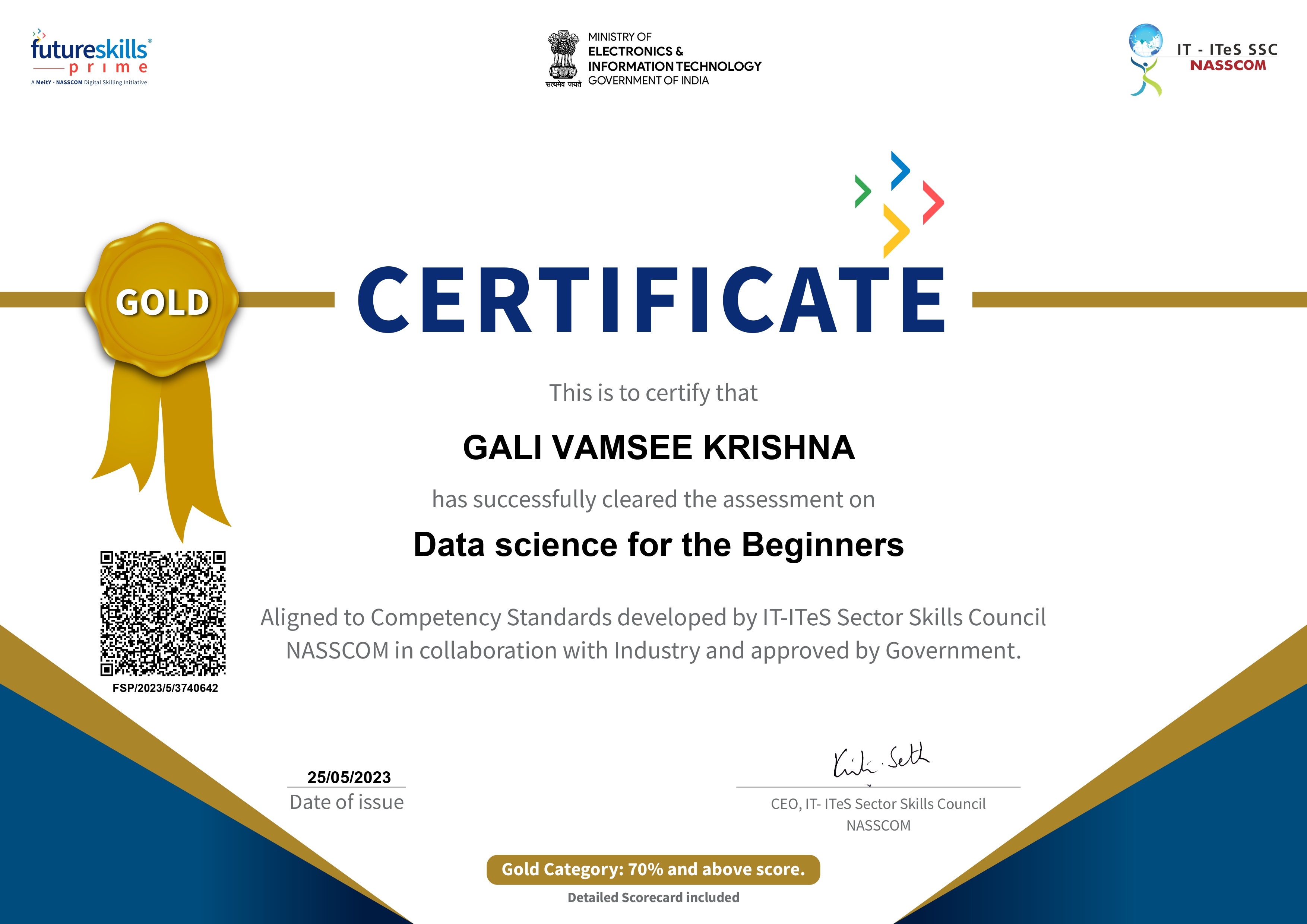 DataScience Certificate